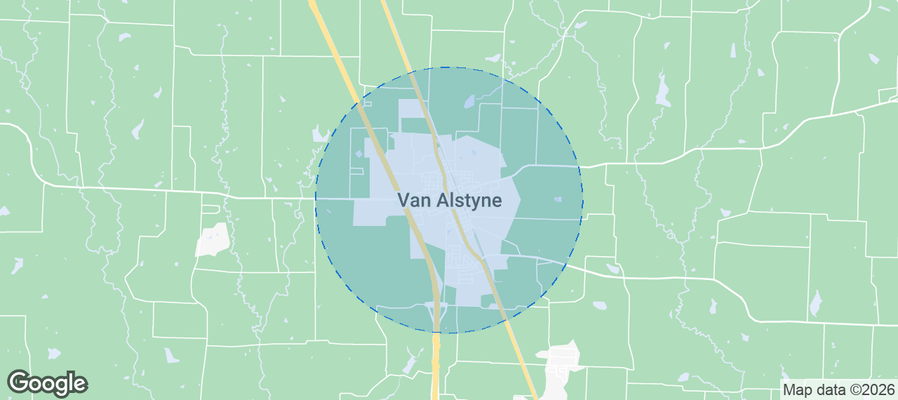 Van Alstyne Airbnb map